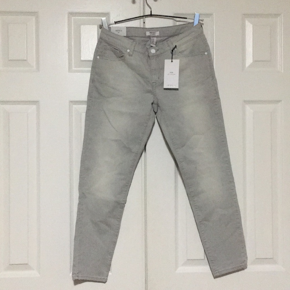 New grey washed jeans